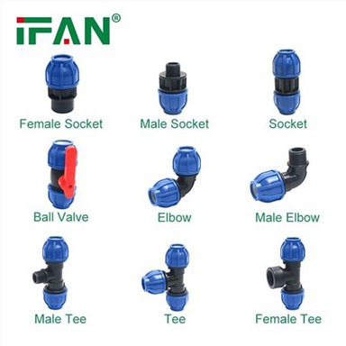 Raccords de tuyauterie en PEHD à compression